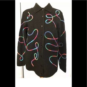 Ladies Wool Shirt Style Jacket/Sweater Size M